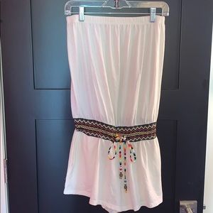 White Romper with Vibrant waistband!!!